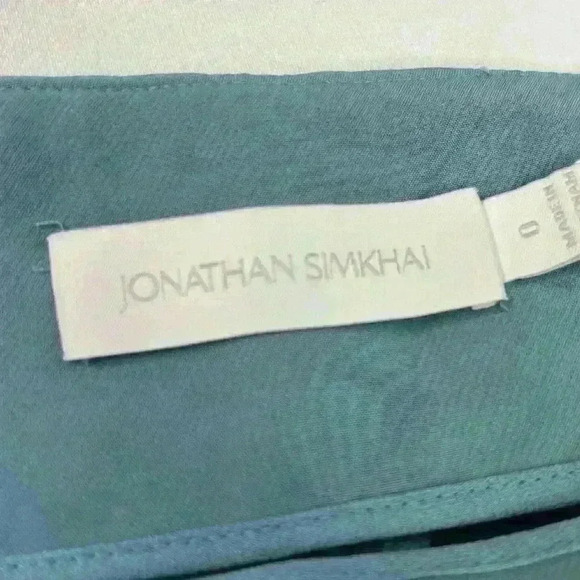 Jonathan Simkhai Chase Straight High-Rise Celeste Blue Pants Size Xtra-Small - Picture 6 of 11